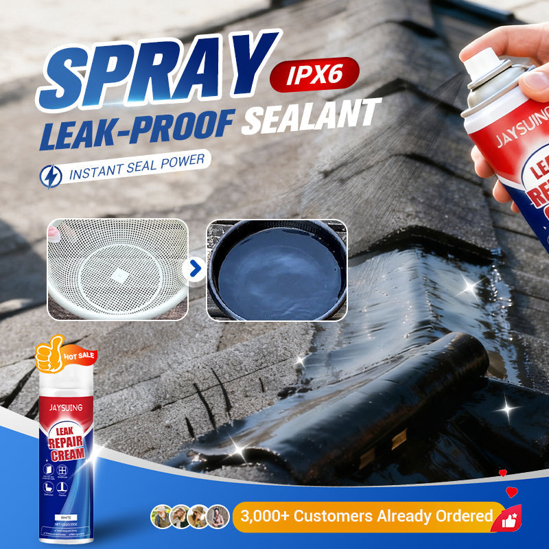 ✨ Instant Leak Repair Spray - Seals Cracks & Gaps in 5 Minutes, Waterproof & Flexible for Pipes/Roofs