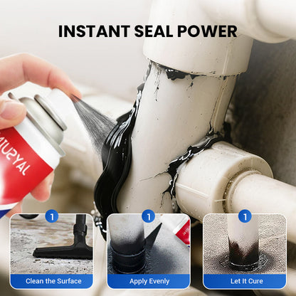 ✨ Instant Leak Repair Spray - Seals Cracks & Gaps in 5 Minutes, Waterproof & Flexible for Pipes/Roofs