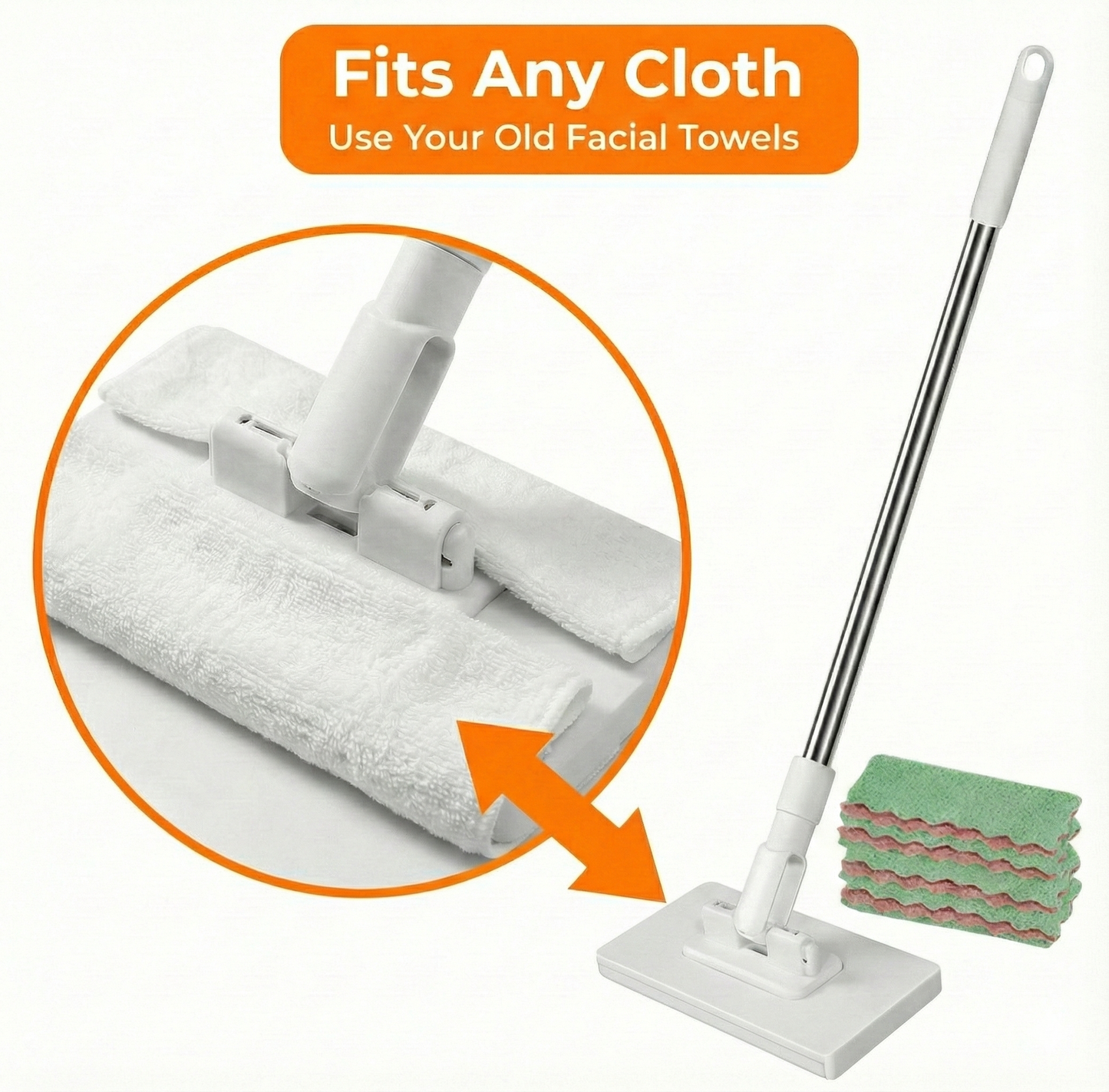 💦Last Day Sales 50% OFF🧹Disposable Dust Mop with 4 Reusable Cloths