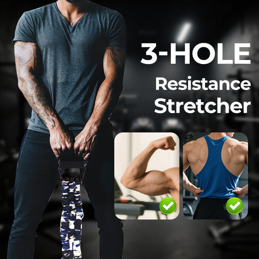💪 50% OFF NOW! ✨ Natural Latex 3-Hole Resistance Bands - Professional Grade Elastic Bands for Physical Therapy & Strength Training 🏋️‍♂️🔗
