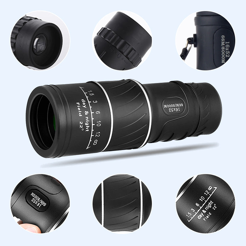 🔥16x52 Monocular Bifocal Optical Zoom Telescope