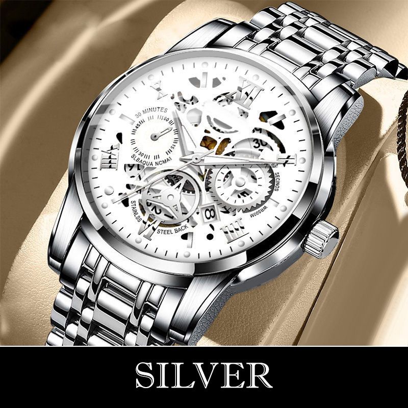 ⏳Time-Limited Special⏰Men's Waterproof Roman Skeleton Automatic Mechanical Watch